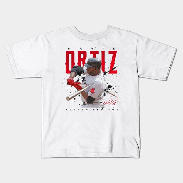 David Ortiz Kids T-Shirt by Juantamad